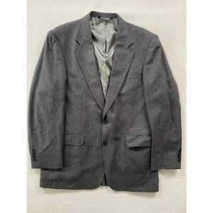 Andhurst Mens Large Blazer Sport Coat Jacket Gray Tweed Wool Blend USA Made